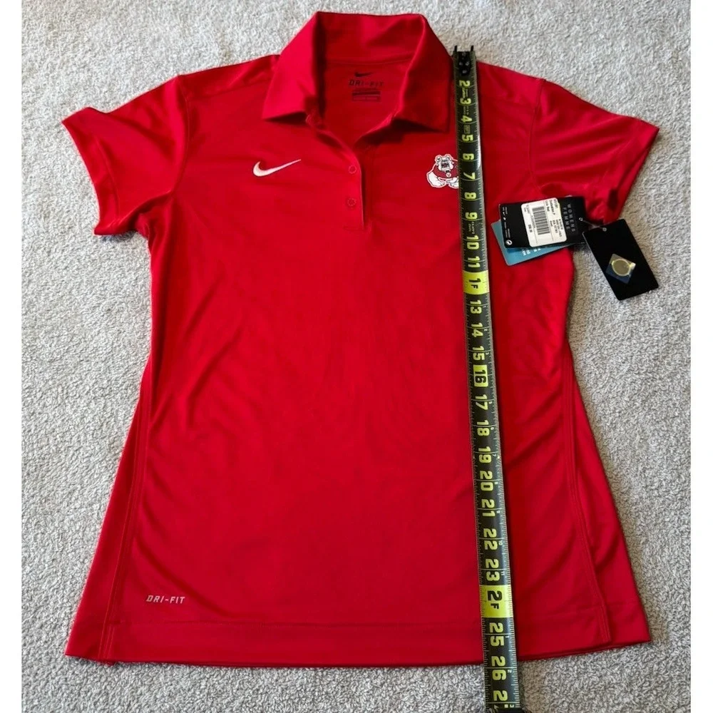 NWT‎ Fresno State Nike Polo Shirt Red Womens Size Small